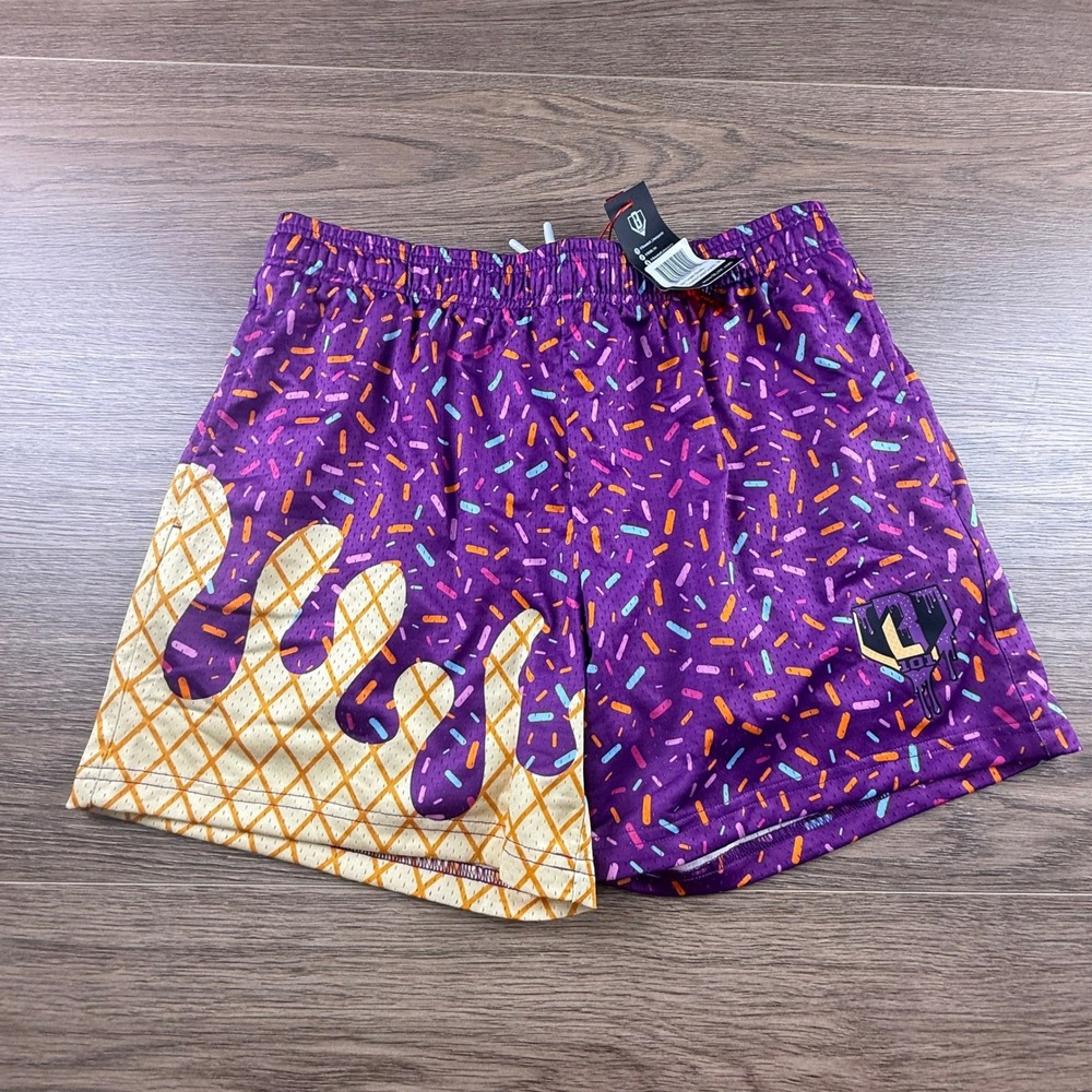Baseball Lifestyle 101 BL101 Cosmic Crunch Ice Cream Athletic Shorts M NEW